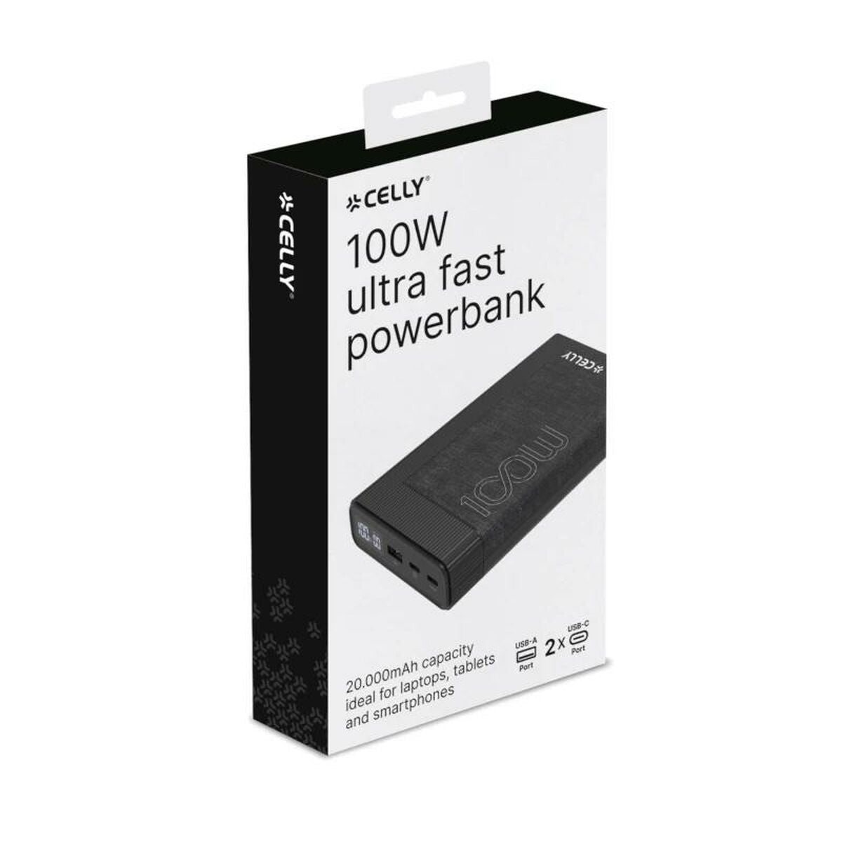 Powerbank Celly PBPD100W20000BK 20000 mAh Black